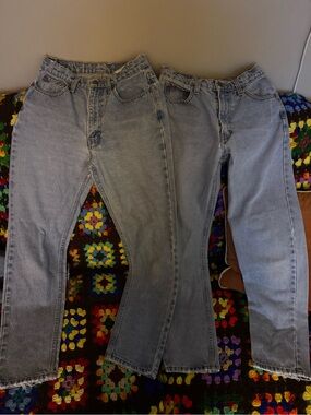 Y2K Bundle Of 2 Jordache Light Blue Straight Leg Women’s Jeans Size 7/8